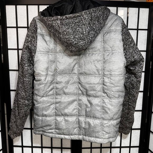 Airwalk Mens Hooded Jacket Gray & White Size S Puffer Quilted NWT MSRP $89 - Picture 6 of 6